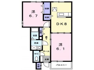 フレンシア桔梗の物件間取画像